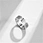 polished steel finger ring