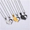 heart necklace pendant stainless steel