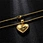 stainless steel heart pendant necklace
