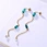 long crystal chain earrings
