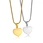 heart necklace pendant stainless steel
