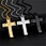 stainless steel cross necklace pendant