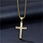 fashion stainless steel cross necklace