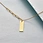 European and American geometric square English stainless steel pendant necklace