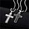 men stainless steel cross necklace