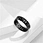 polished steel finger ring