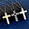 black stainless steel cross pendant