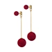 gold long drop earrings