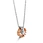 Pink crown pendant necklace