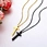 stainless steel cross pendant necklace
