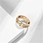 polished steel finger ring