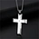 stainless steel cross necklace pendant