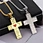stainless steel cross pendant necklace