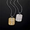stainless steel dog tag with cross necklace