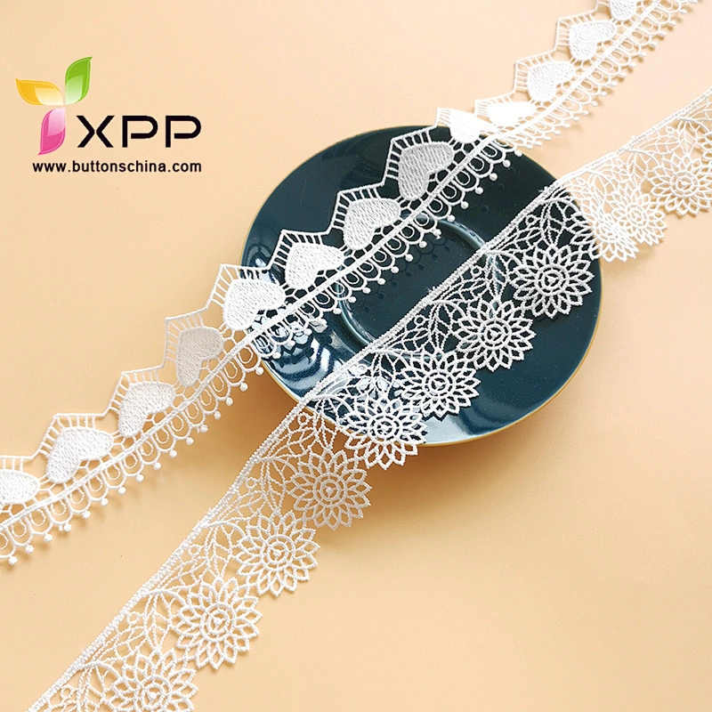 100% COTTON THREAD WATER CHINA LACE WITH 5CM OFFICE WHITE Black cotton water flower lace handmade cotton thread lace