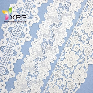 100% COTTON THREAD WATER CHINA LACE WITH 5CM OFFICE WHITE Black cotton water flower lace handmade cotton thread lace