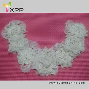WHITE CHIFFON TAPE COLLAR LACE lace collar lace white collar tape rose chiffon lace collar chiffon collar