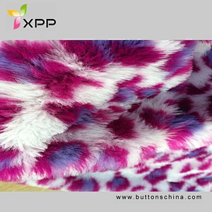 High Quality Wholesale Stock Lot Jacquard  knitted fabric jacquard fake fur fabric with Print