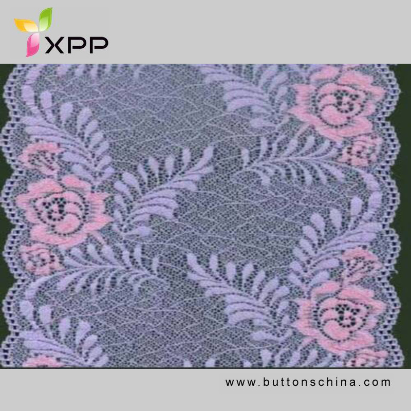 BIG WITDH 100%NYLON NO PRESSER LACE MULITI COLOR BIG WITDH 100%NYLON NO PRESSER LACE MULITI COLOR pink yellow  water thread  lace Black cotton water flower lace handmade cotton thread lace style polyester no elastic lace lace fabric black and white
