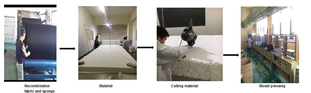 cyclong pad with Gel for sports pants production process