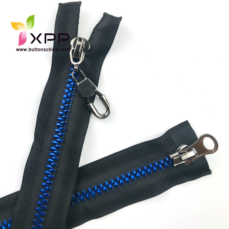 China manufactory visilon zipper two way open end  with autolock slider