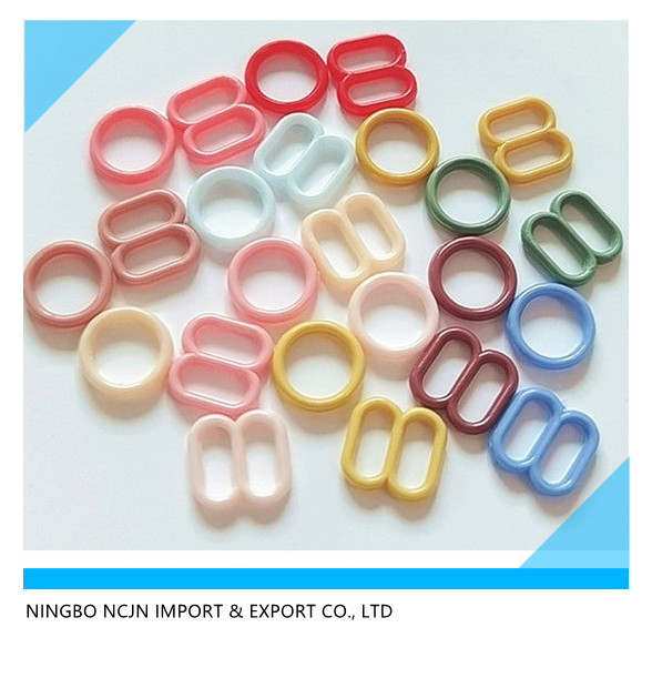 bra adjust buckle plastic bra ring and slider ring and hook bra slider
