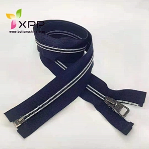 No.5 nylon zipper open end with color sewing stitchs