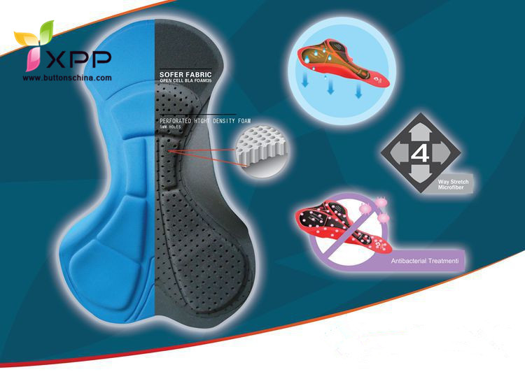cyclong pad with Gel for sports pants