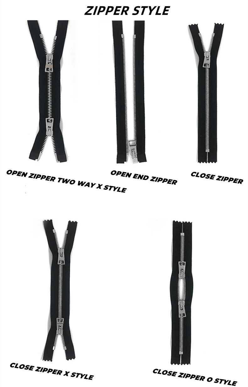 No.5 nylon close end zipper style