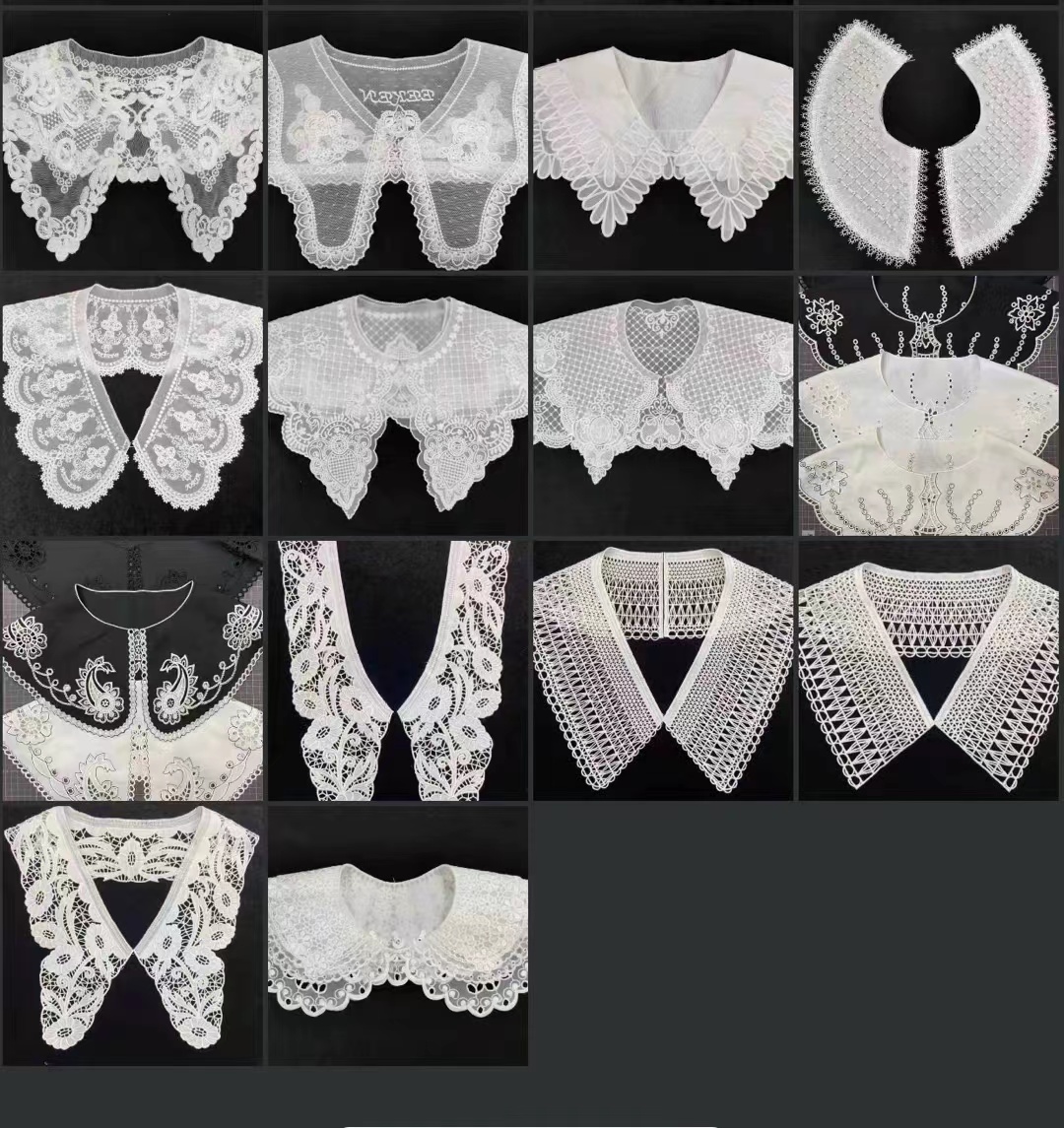 voile lace collar organza lace collar lace
