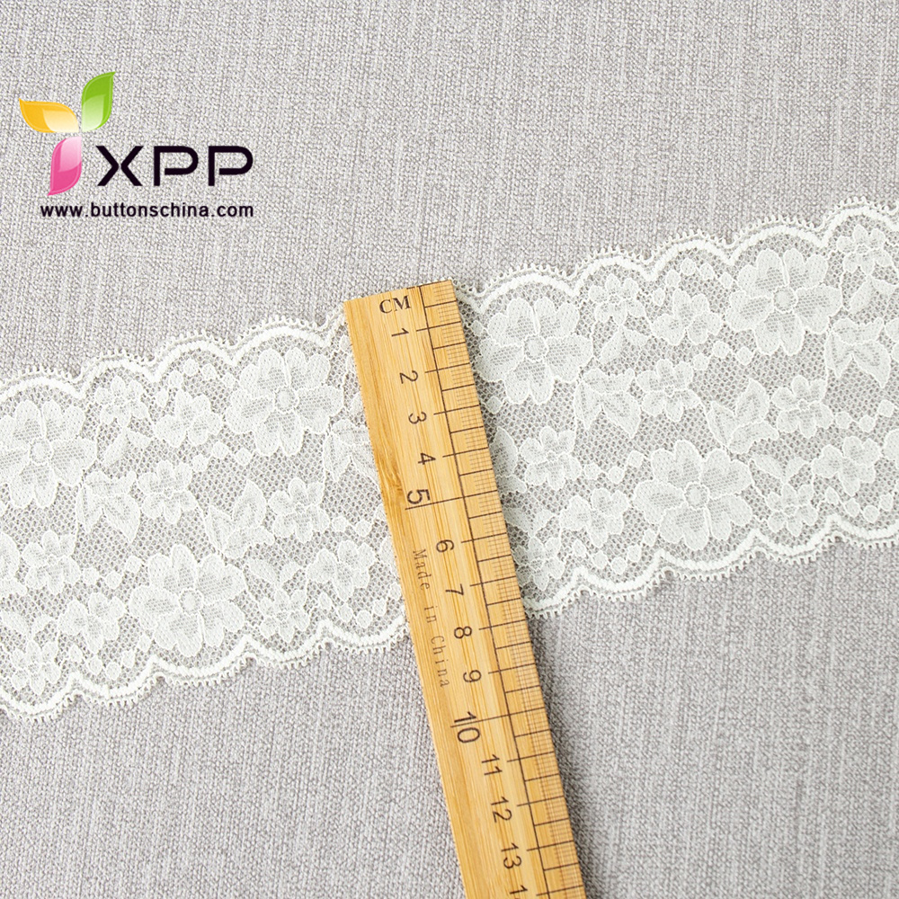 90%NYLON 10%SPANDEX EALSTIC LACE  WHITE handmade cotton thread lace handcut voile lace white lace
