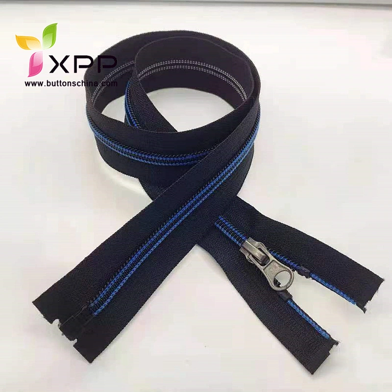 No.5 nylon zipper open end with color sewing stitchs