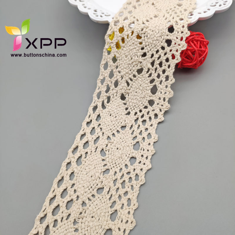 100% COTTON YARDS FLOWER LACE Black cotton flower lace handmade cotton thread lace white cotton entredeux lace