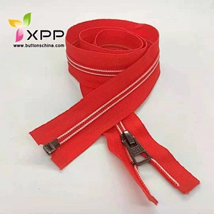 No.5 nylon zipper open end with color sewing stitchs