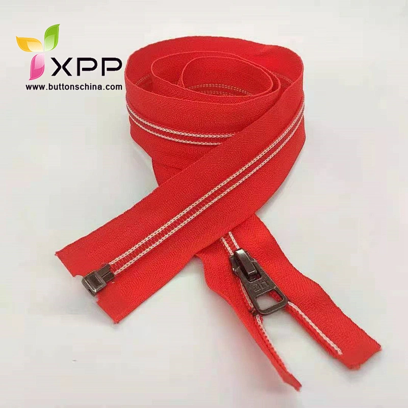 No.5 nylon zipper open end with color sewing stitchs