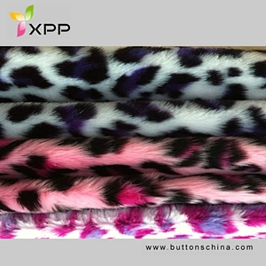 High Quality Wholesale Stock Lot Jacquard  knitted fabric jacquard fake fur fabric with Print