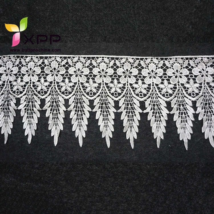 WIDH 10CM WATER FLOWER LACE 100% COTTON THREAD Off white  water thread  lace Black cotton water flower lace silver lace fabric thread