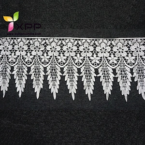 WIDH 10CM WATER FLOWER LACE 100% COTTON THREAD Off white  water thread  lace Black cotton water flower lace silver lace fabric thread