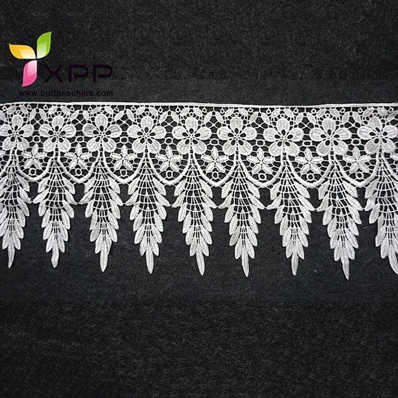 WIDH 10CM WATER FLOWER LACE 100% COTTON THREAD Off white  water thread  lace Black cotton water flower lace silver lace fabric thread