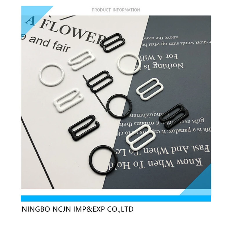 bra adjust buckle buckle  bra ring and slider nylon coated bra slider nylon coated slider