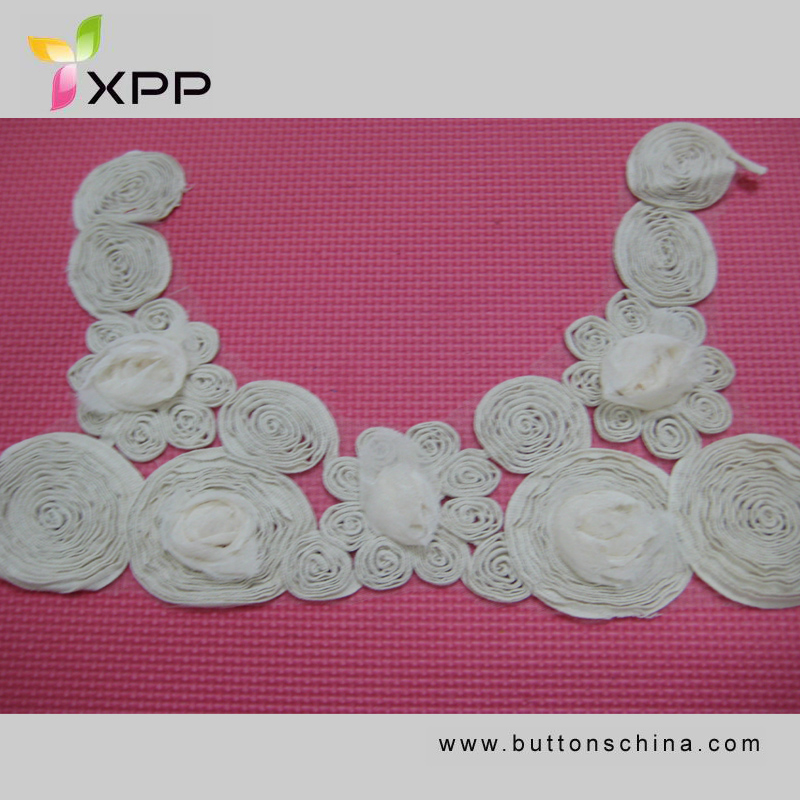 WHITE CHIFFON TAPE COLLAR LACE lace collar lace white collar tape rose chiffon lace collar chiffon collar