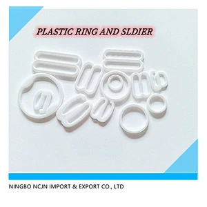 clear plastic bra adjust buckle nylon coated bra slider bra ring and slider