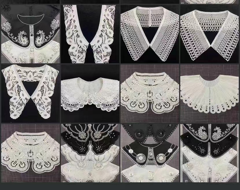 voile lace collar organza lace collar lace