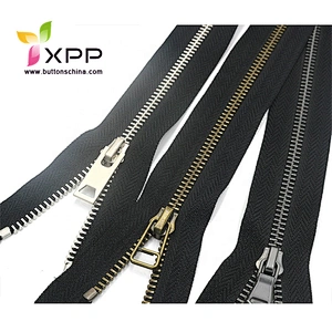 Metal zipper open end with fashion slider