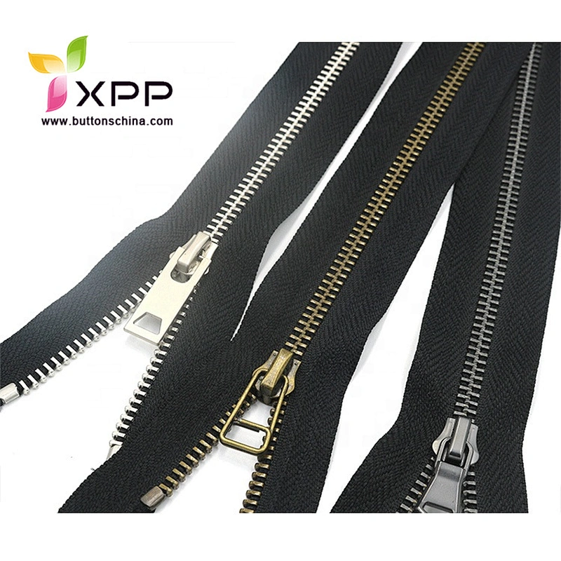 Metal zipper open end with fashion slider