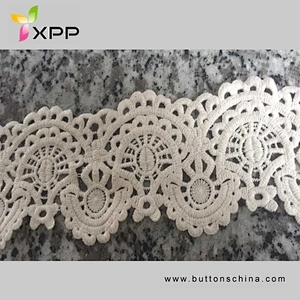 EMBROIDERY WATER LACE MANY COLOR 100% COTTON YARN Off white  water thread  lace formal cotton embroidery lace designer cotton embroidery lace