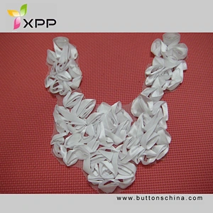 BLACK WEB AND FLOWER CHIFFON TAPE COLLAR LACE lace collar lace stain lace neck lace