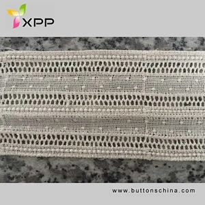 150CM EMBROIDERY FLOWER DYING LACE MANY COLOR 100% COTTON YARN Off white  water thread  lace Black cotton water flower lace silver lace fabric thread
