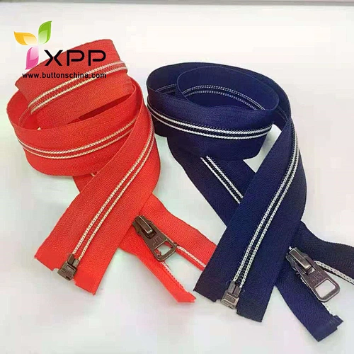 No.5 nylon zipper open end with color sewing stitchs