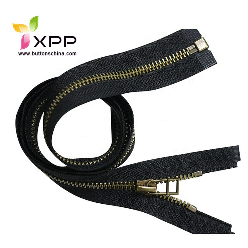 Metal zipper open end with fashion slider